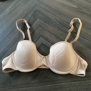 Third Love 24/7 T-shirt Bra Underwire Smooth Padded Adj Strap Pink Sz 34A 1/2